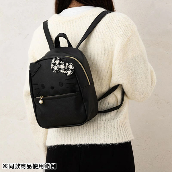 HELLO KITTY PU皮革迷你後背包(單色千鳥格)
