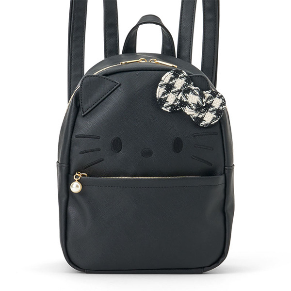 HELLO KITTY PU皮革迷你後背包(單色千鳥格)