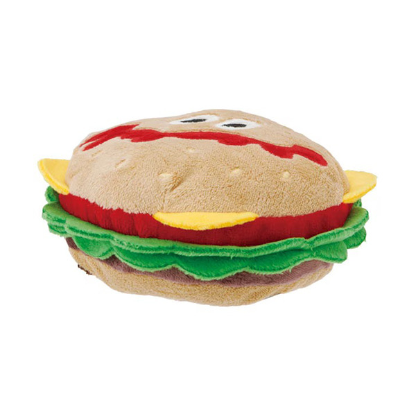 漢堡大臉造型絨毛票卡零錢包