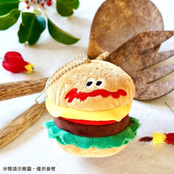 漢堡造型絨毛玩偶吊飾
