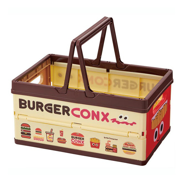 漢堡可折疊PP收納提籃(美式好友)