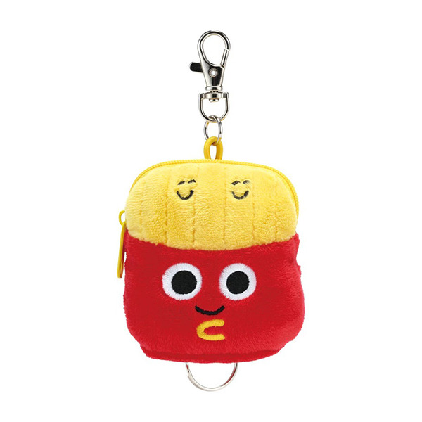 薯條造型可伸縮絨毛零錢包