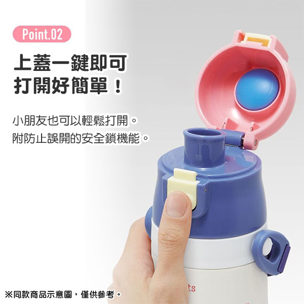 SNOOPY輕量保冷不鏽鋼直飲壺-470ml(滑板)