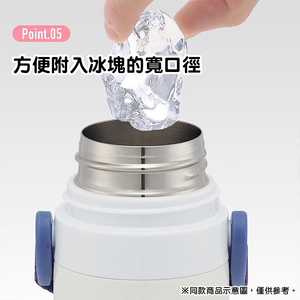 SNOOPY輕量保冷不鏽鋼直飲壺-470ml(滑板)