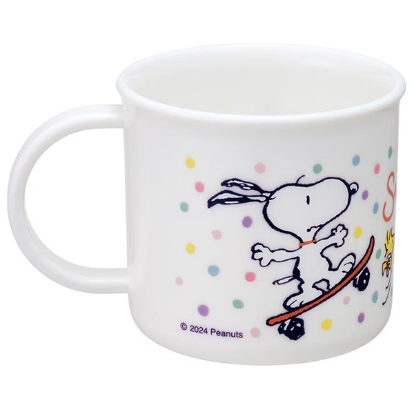 SNOOPY日製塑膠水杯/漱口杯-200ml(滑板)
