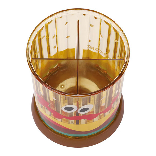 漢堡可旋轉四格筆筒(大臉)