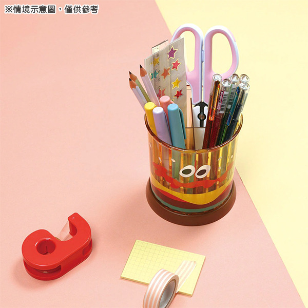 漢堡可旋轉四格筆筒(大臉)