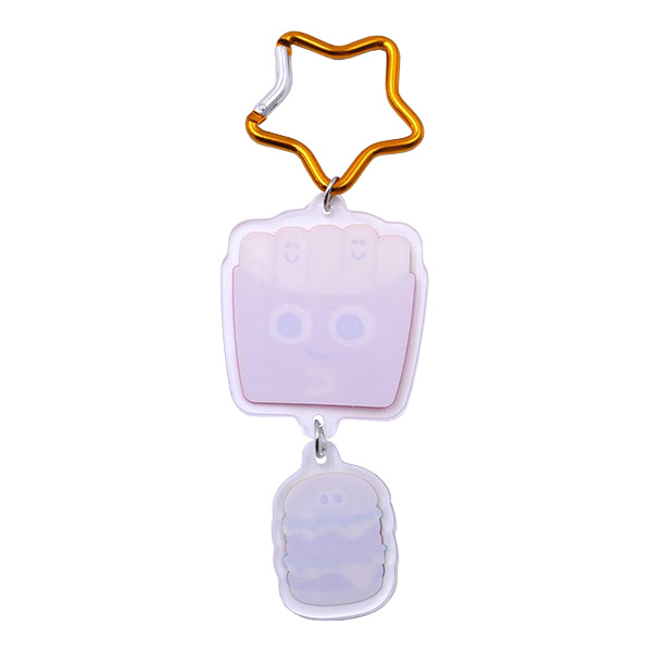 薯條造型壓克力吊飾附鎖圈