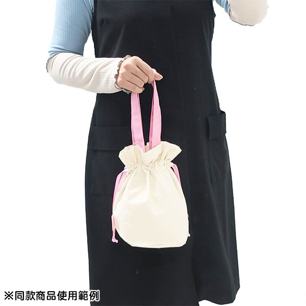 SNOOPY帆布束口提袋(蝴蝶結-粉)