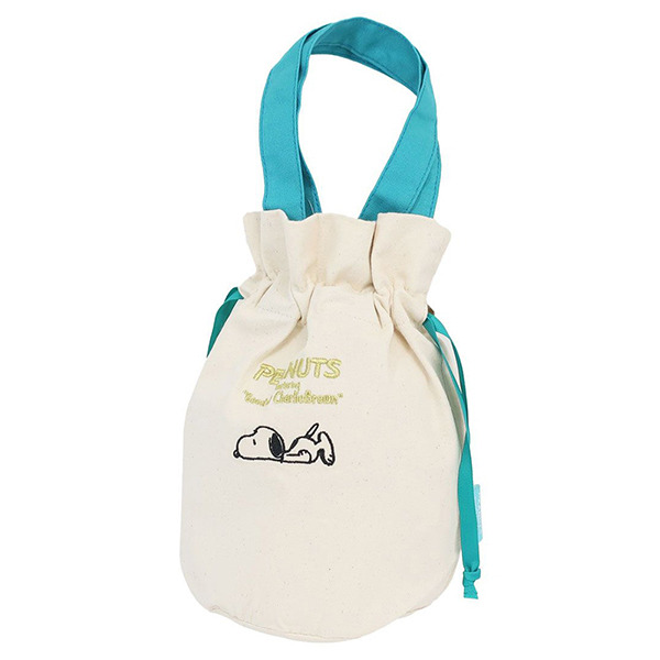 SNOOPY帆布束口提袋(趴姿-藍)