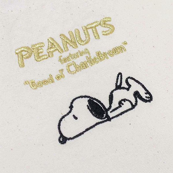 SNOOPY帆布束口提袋(趴姿-藍)