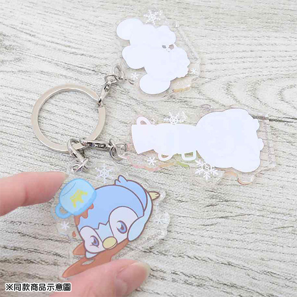 寶可夢Pokepeace造型組合鑰匙圈-冬日窗邊(波加曼x木木梟x一對鼠)