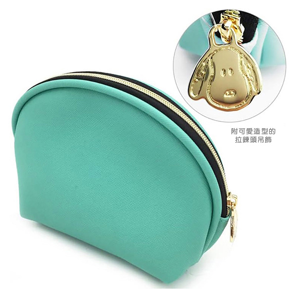 SNOOPY貝殼型化妝包(趴姿-藍)