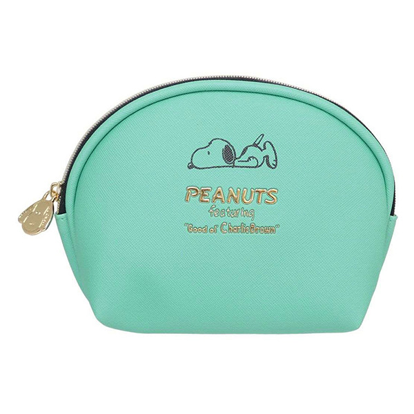 SNOOPY貝殼型化妝包(趴姿-藍)