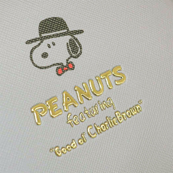 SNOOPY貝殼型化妝包(紳士帽-灰)