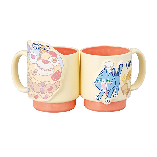 湯姆貓與傑利鼠立體浮雕馬克對杯組(Q版)