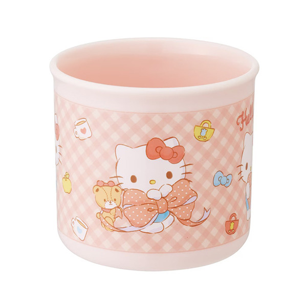 HELLO KITTY日製塑膠水杯/漱口杯-200ml(緞帶)