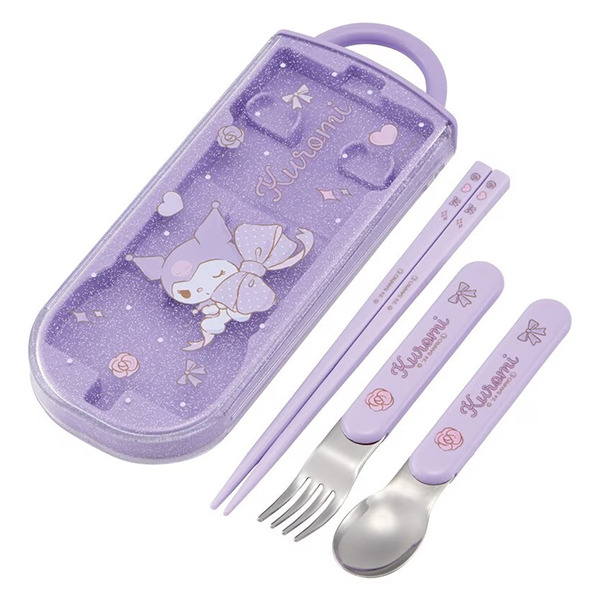 酷洛米日製滑蓋式環保餐具3件組(緞帶)