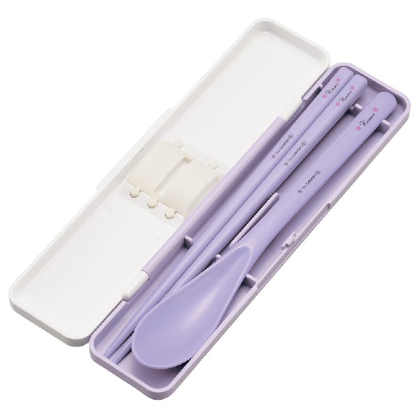 酷洛米日製環保餐具2件組/筷子湯匙附盒(水彩化妝品)