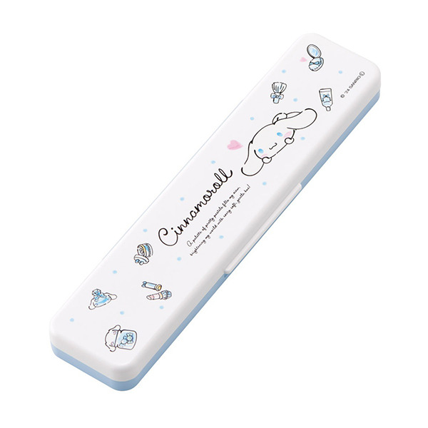 大耳狗日製環保餐具2件組/筷子湯匙附盒(水彩化妝品)