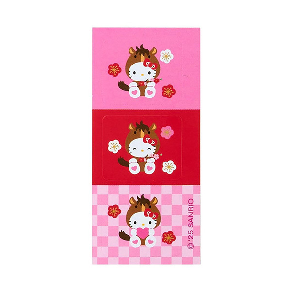 HELLO KITTY和風紅包袋-梅花小馬(一組3枚入)