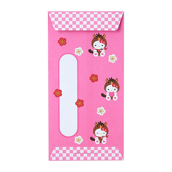 HELLO KITTY和風紅包袋-梅花小馬(一組3枚入)