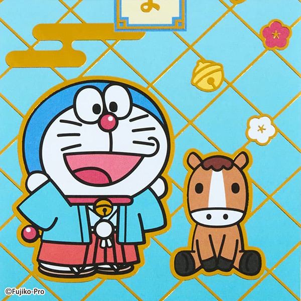 哆啦A夢和風紅包袋-和服小馬(一組3枚入)