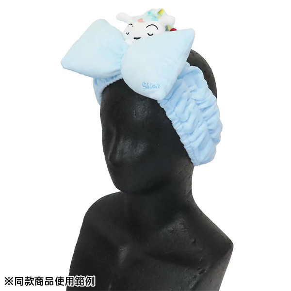 小白蝴蝶結造型沐浴用束髮帶(睡衣)