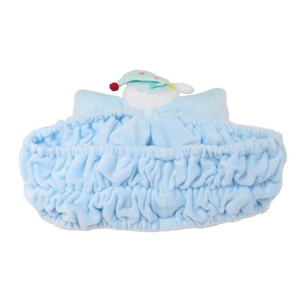 小白蝴蝶結造型沐浴用束髮帶(睡衣)