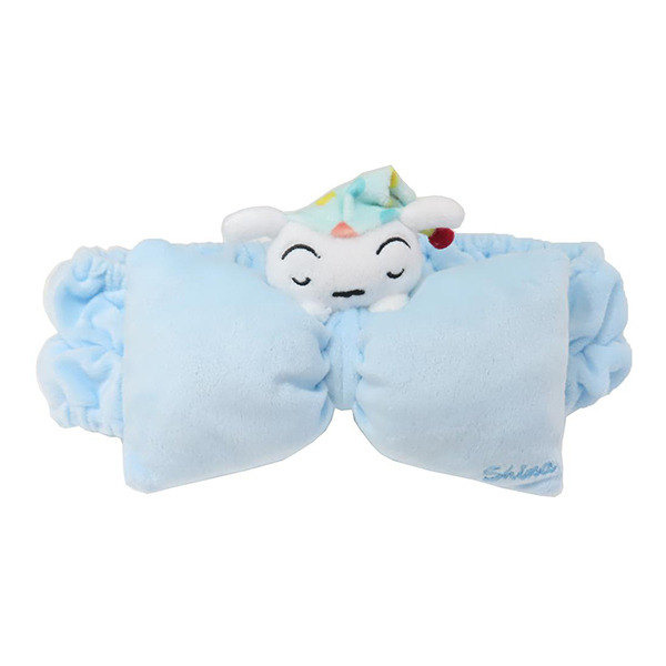 小白蝴蝶結造型沐浴用束髮帶(睡衣)