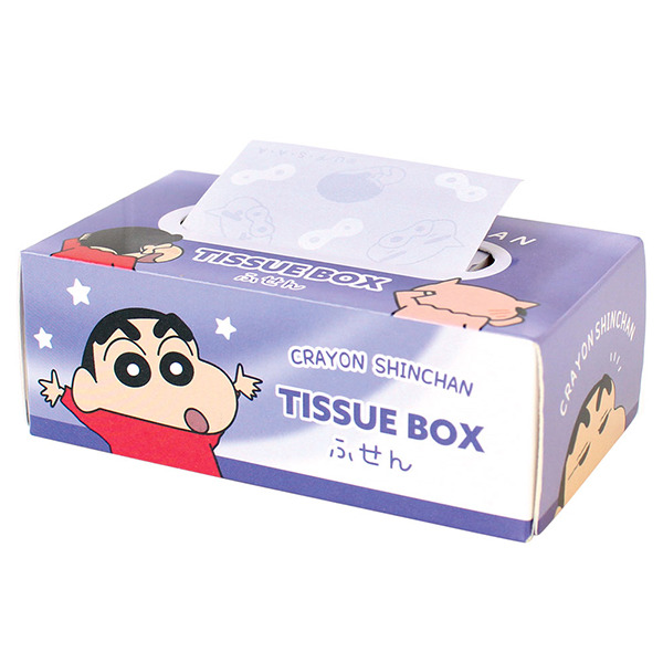 蠟筆小新面紙盒造型便條紙(紫色)