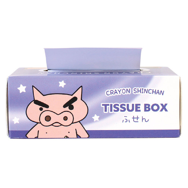 蠟筆小新面紙盒造型便條紙(紫色)