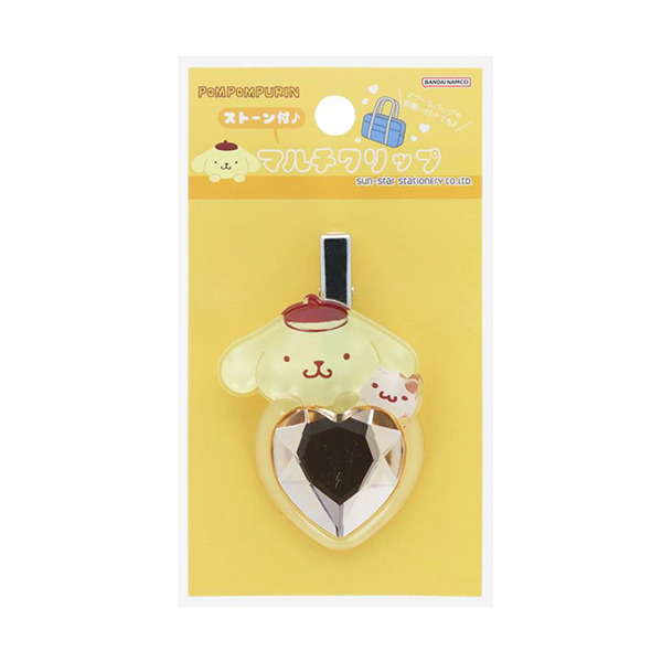 布丁狗造型髮夾/瀏海固定髮夾(愛心寶石)