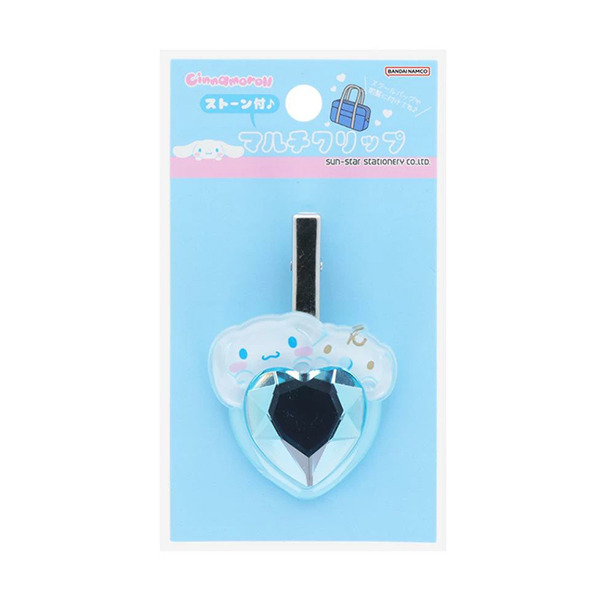 大耳狗造型髮夾/瀏海固定髮夾(愛心寶石)