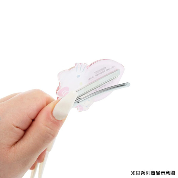 大耳狗造型髮夾/瀏海固定髮夾(愛心寶石)