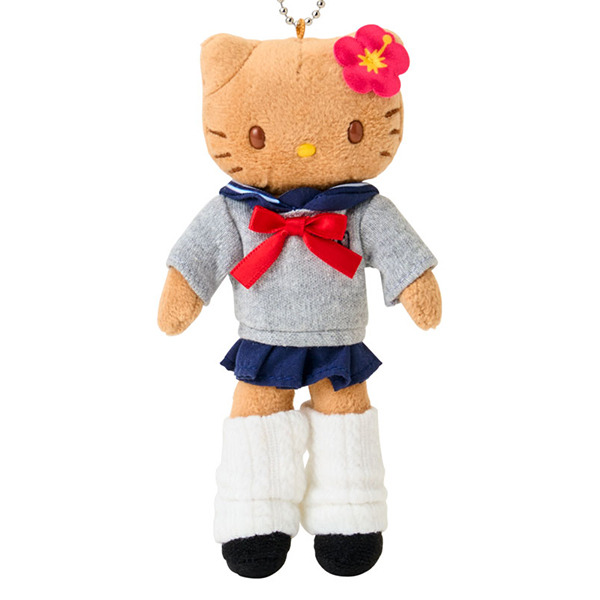HELLO KITTY可動長腿造型玩偶吊飾(時尚衣櫥-曬黑制服辣妹)