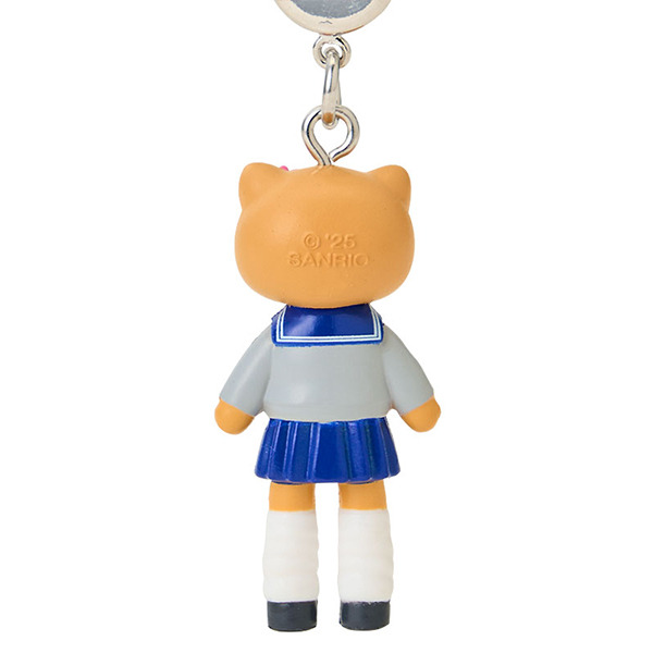 HELLO KITTY迷你長腿玩偶造型手機吊飾(時尚衣櫥-曬黑制服辣妹)