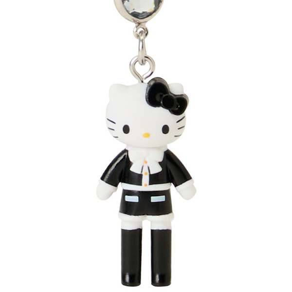 HELLO KITTY迷你長腿玩偶造型手機吊飾(時尚衣櫥-格紋套裝)