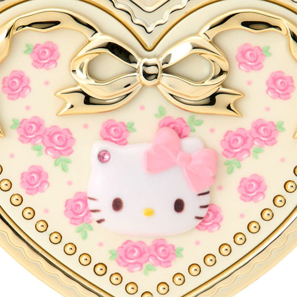 HELLO KITTY心型飾品盒/分格收納盒附鏡(玫瑰)