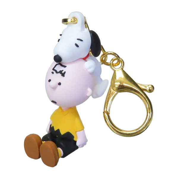 SNOOPY迷你公仔造型鑰匙圈(與查理布朗)