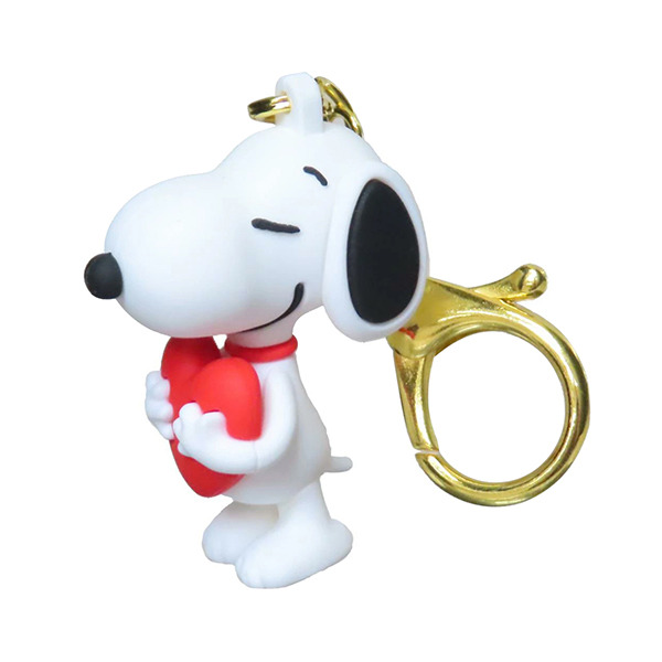 SNOOPY迷你公仔造型鑰匙圈(愛心)