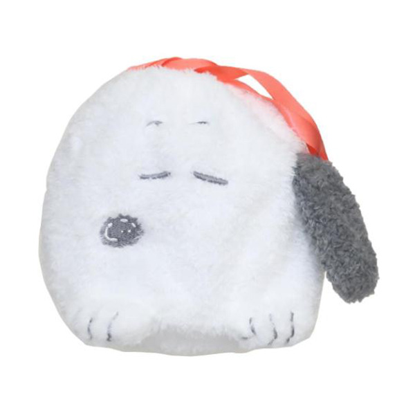 SNOOPY造型絨毛束口袋(懵懵睡臉)