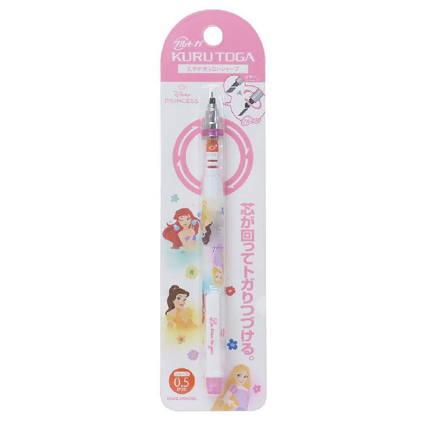 迪士尼公主*UNI KURU TOGA 0.5mm自動鉛筆(花花)