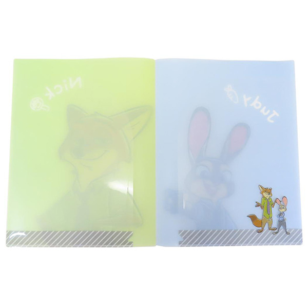 動物方城市對開式A4檔案資料夾(尼克和茱蒂)