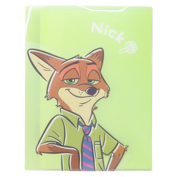 動物方城市對開式A4檔案資料夾(尼克和茱蒂)