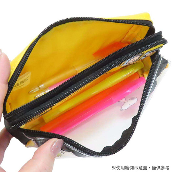 SNOOPY透明雙層筆袋(校車)