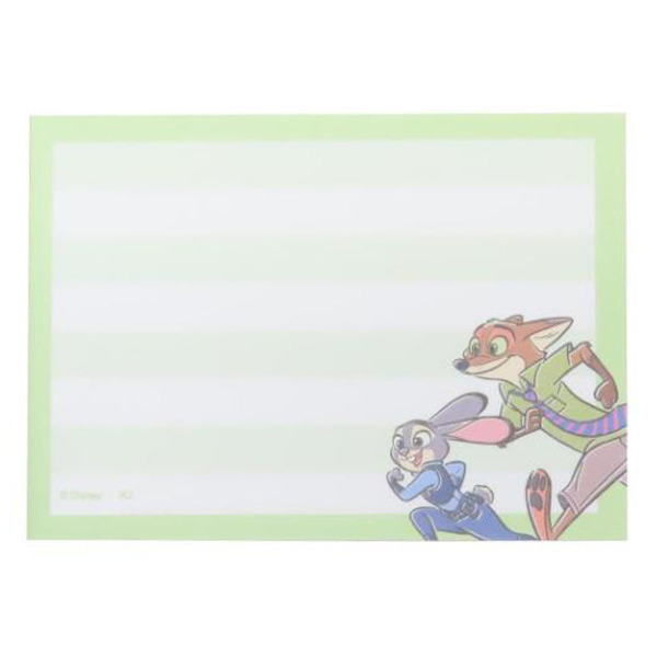 動物方城市日製迷你便條本(尼克和茱蒂)