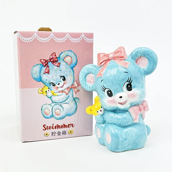 SWIMMER造型陶瓷存錢筒(寶寶熊)