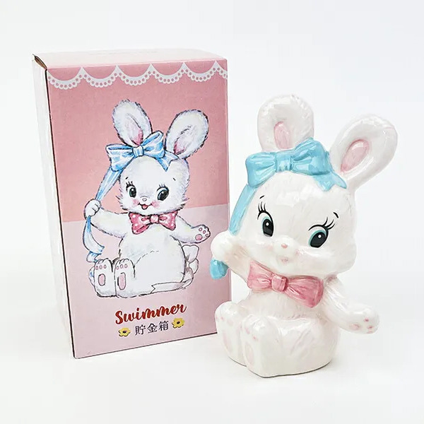 SWIMMER造型陶瓷存錢筒(兔子)