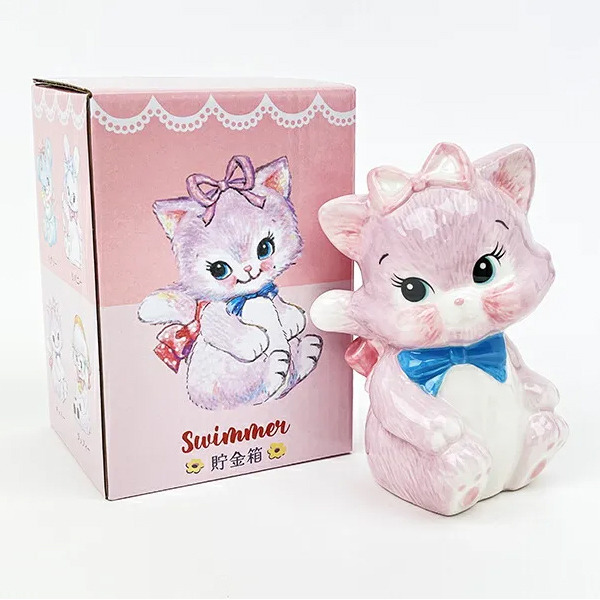 SWIMMER造型陶瓷存錢筒(貓咪)